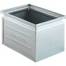 Schäfer Shop Select Stapelbox, 3,5 l, 8 kg, L 210 x B 147 x H 130 mm, Stahl, galvanisch verzinkt