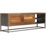 vidaXL TV-Schrank Recyceltes Teak und Stahl 120 x 30 x 40 cm - Braun