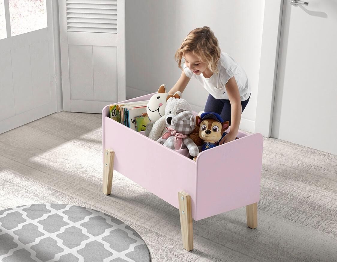 Vipack Spielzeugtruhe »Kiddy«, MDF-Oberfläche rosa