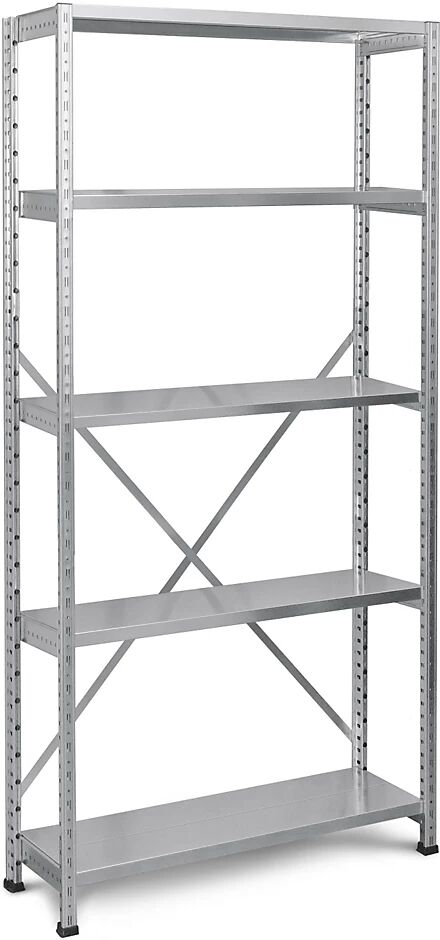 Industrie- und Lagersteckregal Bodenbreite 800 mm, 5 Böden Grundfeld mit Tiefe 400 mm