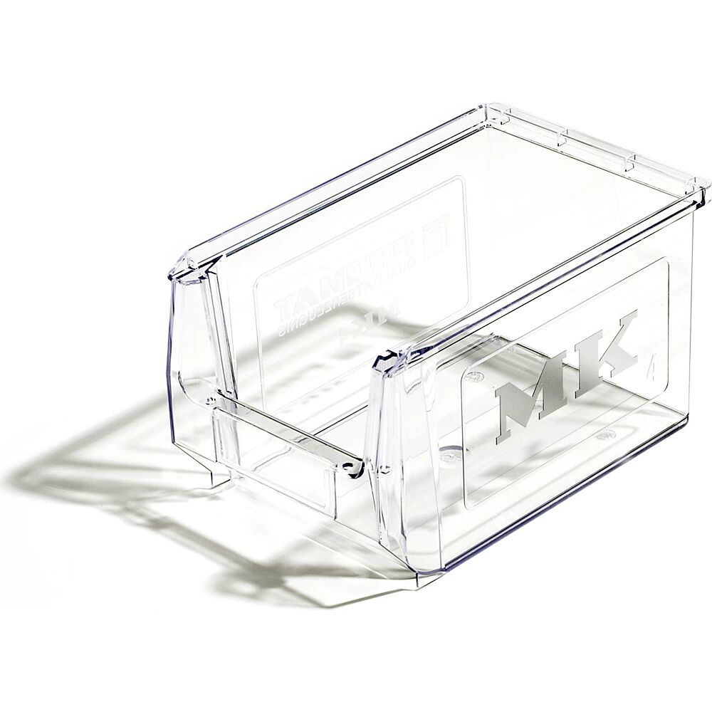 mauser Sichtlagerkasten aus SAN glasklar, VE 25 Stk Inhalt 3,3 l