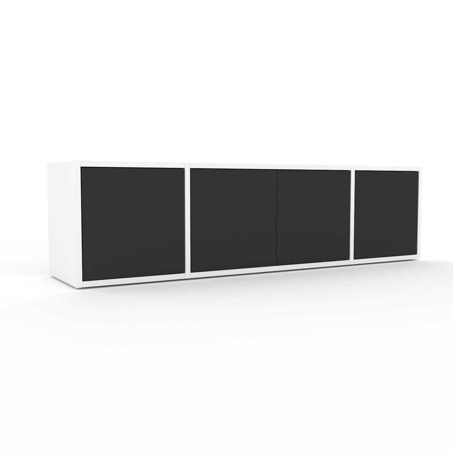 MYCS Lowboard Graphitgrau - Designer-TV-Board: Türen in Graphitgrau - Hochwertige Materialien - 154 x 41 x 35 cm, Komplett anpassbar