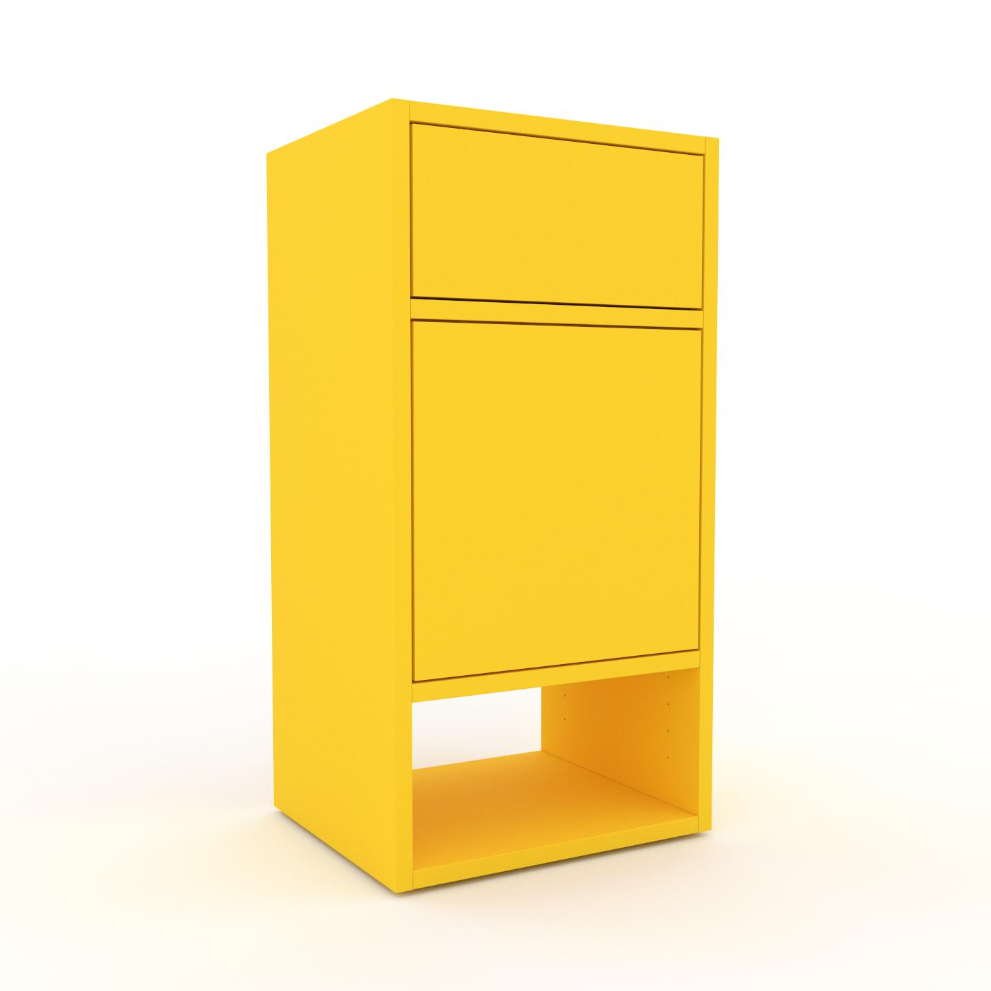 MYCS Rollcontainer Gelb - Rollcontainer: Schubladen in Gelb & Türen in Gelb - 41 x 80 x 35 cm, konfigurierbar
