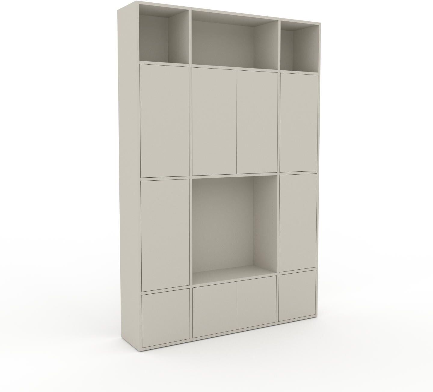 MYCS Aktenschrank Taupe - Flexibler Büroschrank: Türen in Taupe - Hochwertige Materialien - 154 x 233 x 35 cm, Modular