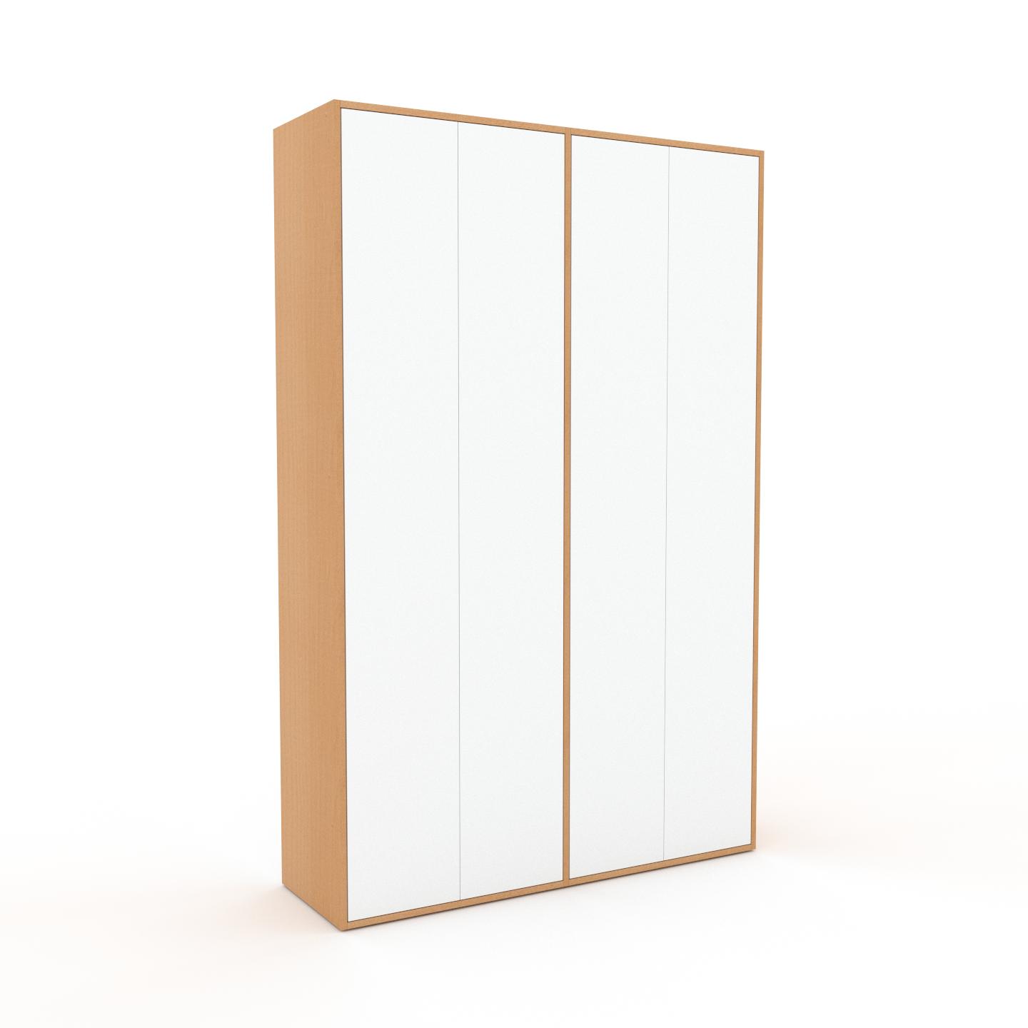 MYCS Schrank Weiß - Moderner Schrank: Türen in Weiß - Hochwertige Materialien - 152 x 233 x 47 cm, Selbst zusammenstellen
