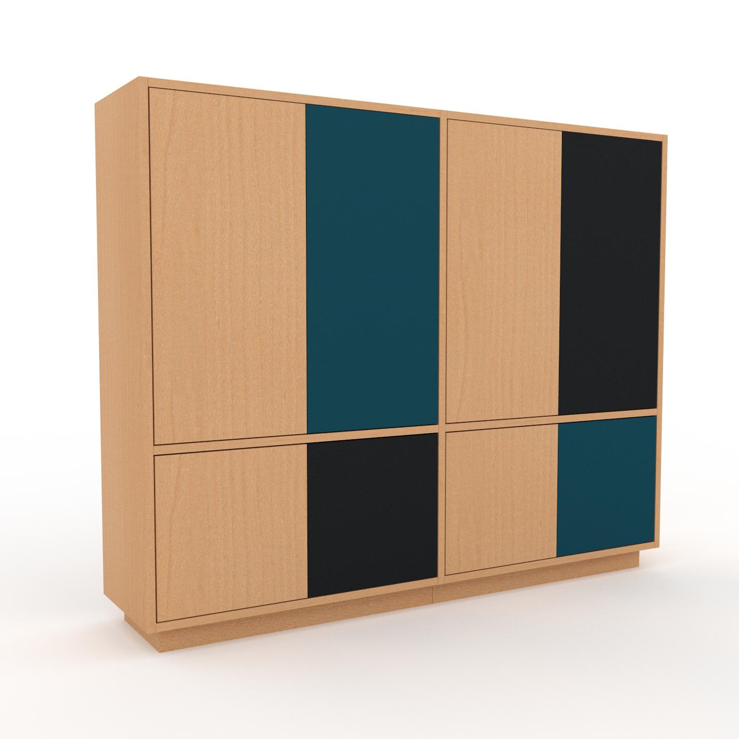 MYCS Highboard Buche - Elegantes Highboard: Türen in Buche - Hochwertige Materialien - 152 x 124 x 35 cm, Selbst designen