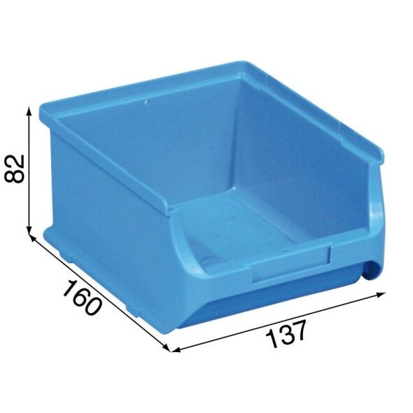 Allit Plastové boxy plus 2b, 137 x 160 x 82 mm, modré, 20 ks