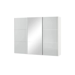 Höffner Schwebetürenschrank  Ensenso Glas ¦ grau ¦ Maße (cm): B: 280 H: 222 T