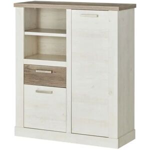 Höffner Highboard  Viareggio ¦ weiß ¦ Maße (cm): B: 109,8 H: 128,3 T: 41,3