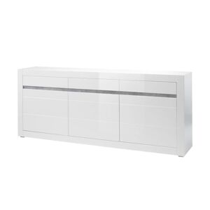 Höffner Sideboard  Suavo ¦ weiß ¦ Maße (cm): B: 217 H: 90 T: 42