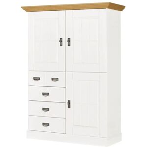 maison bleue Highboard  Florian ¦ weiß ¦ Maße (cm): B: 118,5 H: 163,5