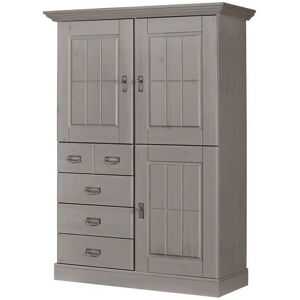 maison bleue Highboard  Florian ¦ grau ¦ Maße (cm): B: 118,5 H: 163,5