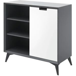 Höffner Highboard  Netro ¦ grau ¦ Maße (cm): B: 93 H: 92 T: 40