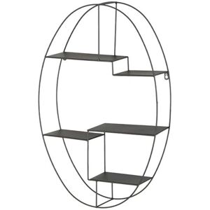 Höffner Wandregal   Hasborn ¦ schwarz ¦ Maße (cm): B: 44 H: 71 T: 16