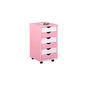 MODERNE HAUSFRAU Rollcontainer pink   weiss