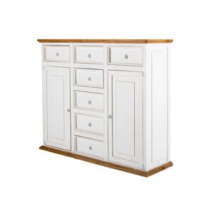 1a Direktimport Weiße Landhausstil Kommode MEXICO - Highboard - Schubladenkommode - Massivholz