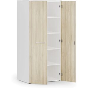 B2B Partner Aktenschrank PRIMO WHITE, 1781 x 800 x 600 mm, weiß/Eiche natur