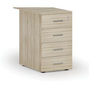 B2B Partner Büro-Schubladencontainer PRIMO WOOD, 4 Schubladen, Eiche natur