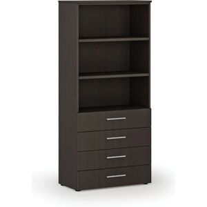 B2B Partner Büroschrank mit Schubladen PRIMO WOOD, 1781 x 800 x 420 mm, Wenge