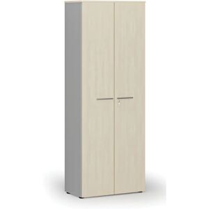 B2B Partner Büroschrank mit Tür PRIMO GRAY, 2128 x 800 x 420 mm, grau/Birke