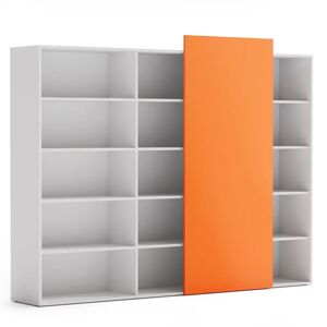 PLAN Hoher offener Schrank lang BLOCK White, orange