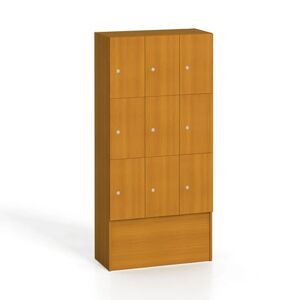 B2B Partner Holzkleiderschrank mit Aufbewahrungsboxen, 9 Boxen, Kirschbaum