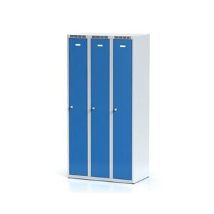 Alfa 3 Metallspind, 3-teilig, blaue Tür, Drehriegelschloss