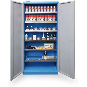 Güde Schrank zur Lagerung von gefährlichen Chemikalien, 6 Fachböden, Tragkraft 40 kg, 920 x 380 x 1920 mm