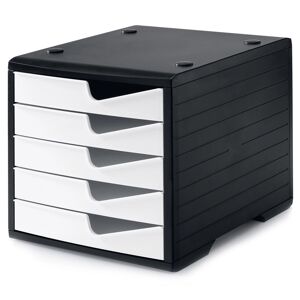 B2B Partner Sortierbox, 5 Schubladen, schwarz/weiß