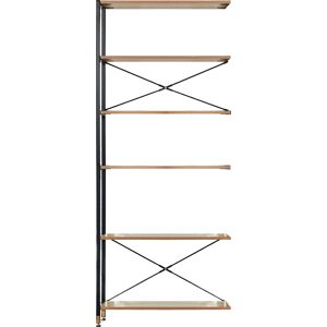 Standregal HOME AFFAIRE Regale Gr. B/H/T: 82,5 cm x 210 cm x 30 cm, 5 St. offene Fächer, Erweiterungsregal, 6 Böden, beige (natur) Standregale inklusive Wandhalterung