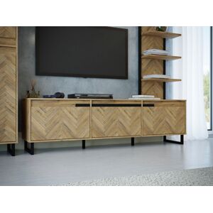 Lowboard FORTE Sideboards Gr. B/H/T: 186,4 cm x 53,8 cm x 42 cm, 3, braun (barte x eiche, spica eiche) Lowboards Breite ca. 186 cm