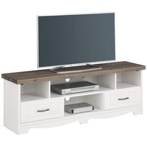 TV-Board HOME AFFAIRE Sideboards Gr. B/H/T: 148 cm x 52,5 cm x 37 cm, grau (weiß, grau) TV-Lowboards