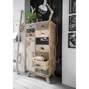 Pharao24.de Massivholzkommode aus Mangobaum Recyclingholz Shabby Chic Stil