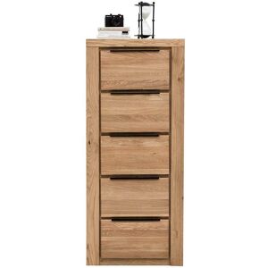 Pharao24.de Schubladen Highboard in Eichefarben Metallgriffen