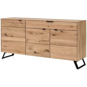 Pharao24.de Wohnzimmer Sideboard aus Wildeiche Massivholz 3-türig