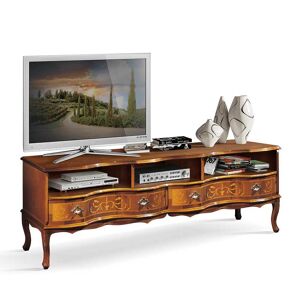 Pharao24.de Fernsehunterschrank in Nussbaumfarben Barock Design