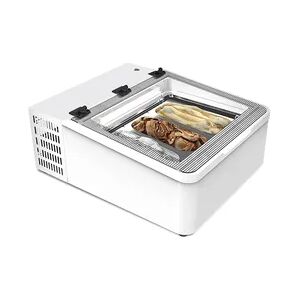 Gastro NordCap Auftisch-Vitrine MINI CREAM 3V LED für 3 x 5 l- Eisschalen