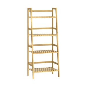 Casaria Standregal Holzregal Bad Bambus 4 Etagen