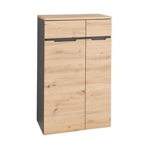 InnoStyle Büroschrank MEMPHIS 2-türig GH10 Front Artisan Eiche Korpus Graphit