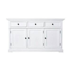 Provence Sideboard mit 3 Türen und 3 Schubladen, weiss.