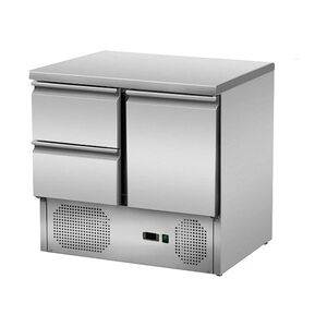 Skyrainbow Kühltisch 1 Tür 2 Schubladen, Unterbaukühlung, 90x70 (THS901-2D)
