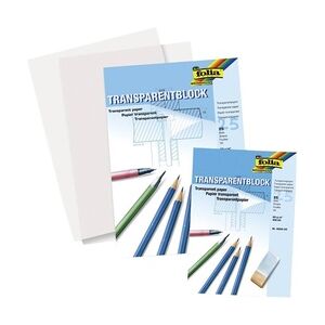 Folia Transparentpapier/ArchitektenpapierGrammatur: 80 g/m2, Inhalt: 25 Blatt, Farbe: weiß.