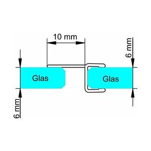 Schulte Duschdichtung Glasstärke: 6 mm Länge: 200 cm