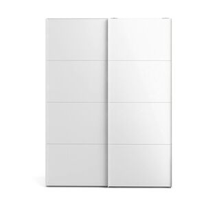 Veto Schiebetürenschrank B150 cm 2 Türen weiß und weiß hochglanz.