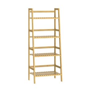 Casaria Standregal Holzregal Bad Bambus 4 Etagen