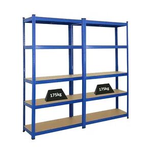 PROREGAL Mega Deal   2x Schwerlastregal Ragnar   HxBxT 180x90x40cm   Fachlast 175kg   Blau   Garagenregal, Lagerregal, Steckregal