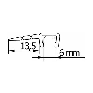 Schulte Duschdichtung gerade Glasstärke: 6 mm Länge: 200 cm