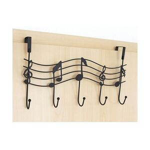 DanDiBo Türgarderobe Melody 131019 Schwarz Türhaken 42 cm Garderobe Kleiderhaken Haken