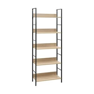 vidaXL Bücherregal 5 Regalböden Eiche 60x27,6x158,5 cm Holzwerkstoff