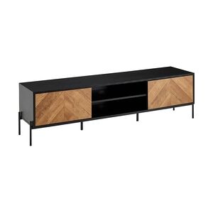 WOHNLING TV Schrank 163x45x40 cm Lowboard Holz Fernsehkommode Fernsehschrank